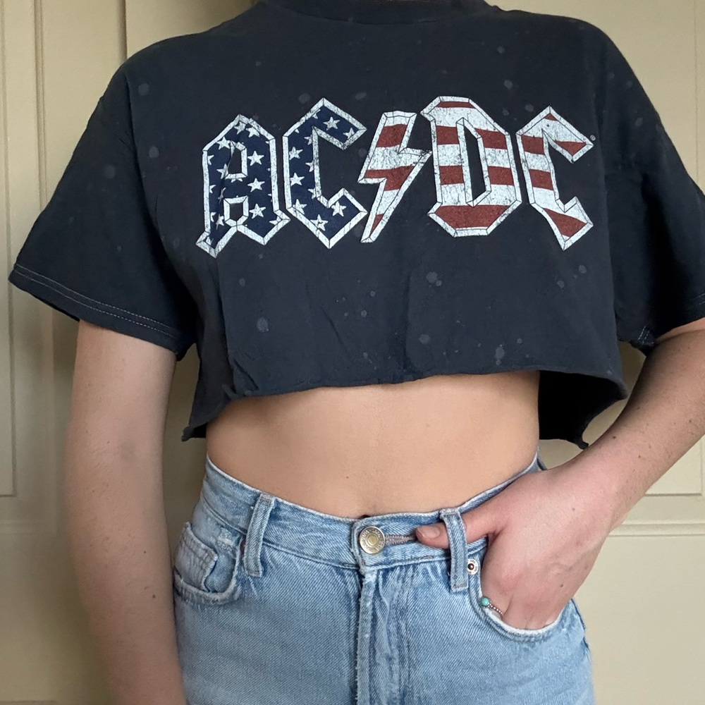 AC/DC Cropped Band Tee
